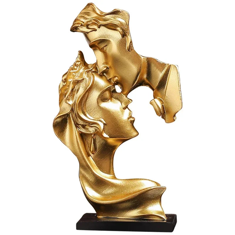 Statua Romantica in Resina | Coppia che si Bacia | Decorazione Casa & Regalo Anniversario