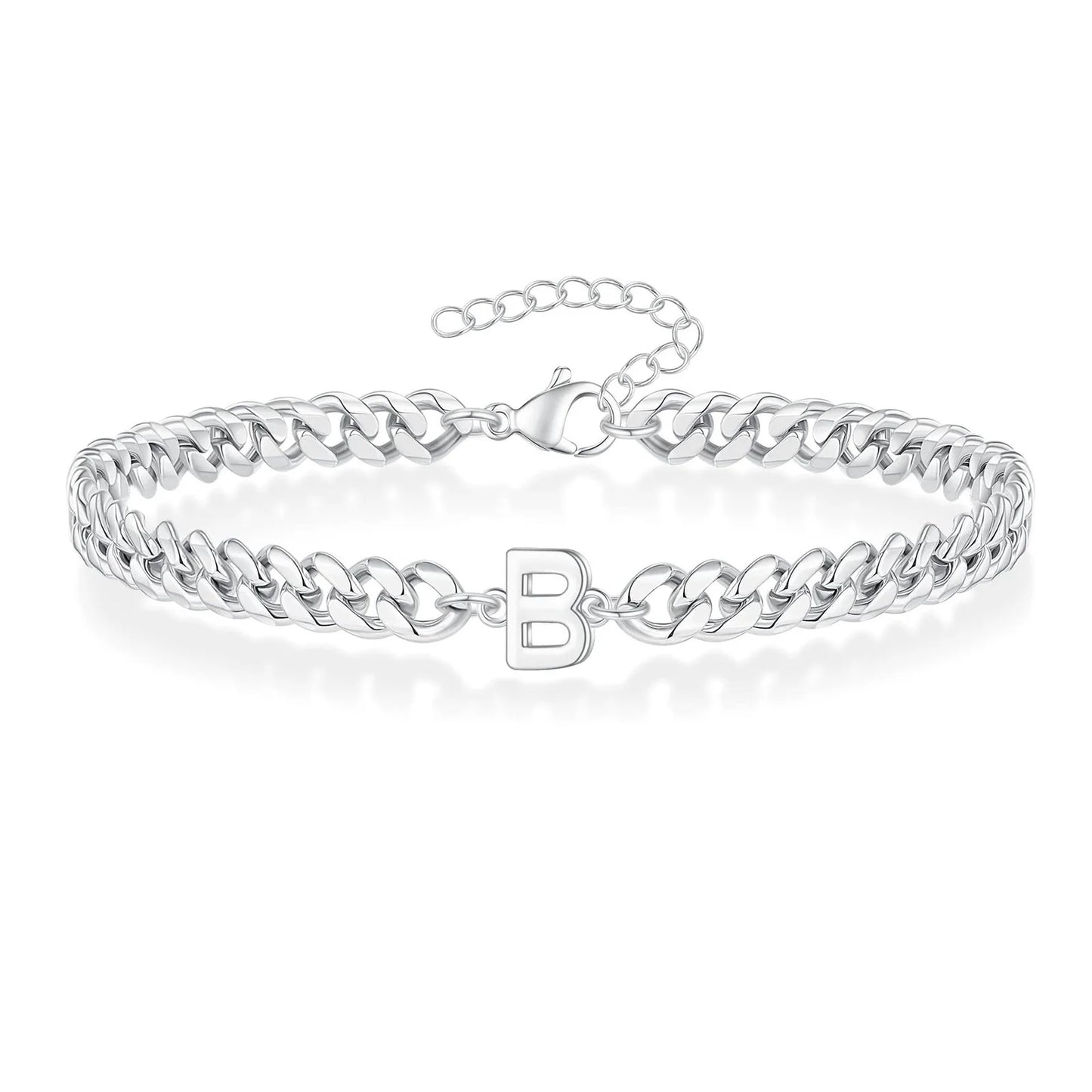 Bracciale Cuban Chain con Iniziale – Acciaio Inossidabile A-Z