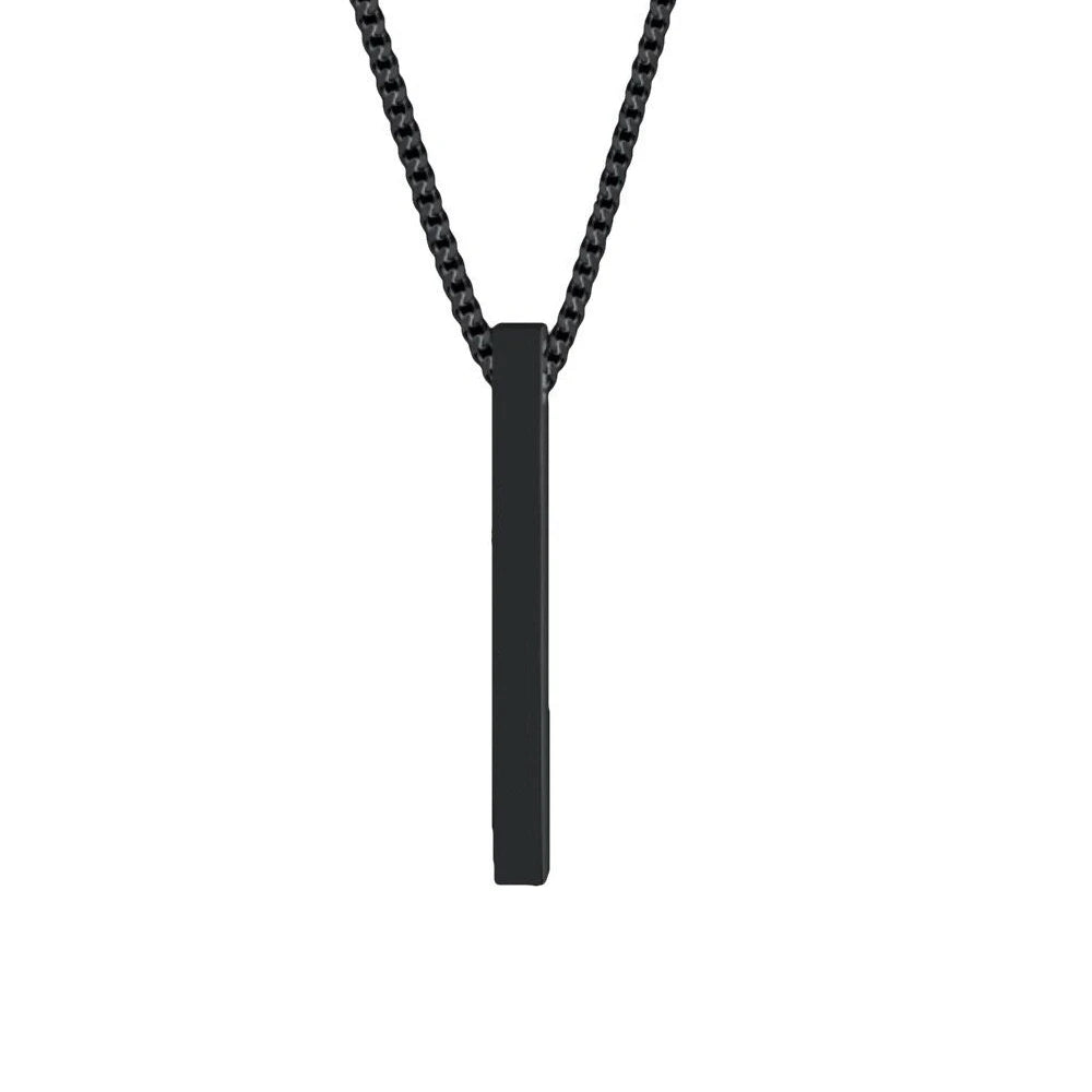 Collana Barra Personalizzata • Nome / Data / Coordinate Incise • Acciaio Inossidabile Unisex | LoveDrop™ Italia