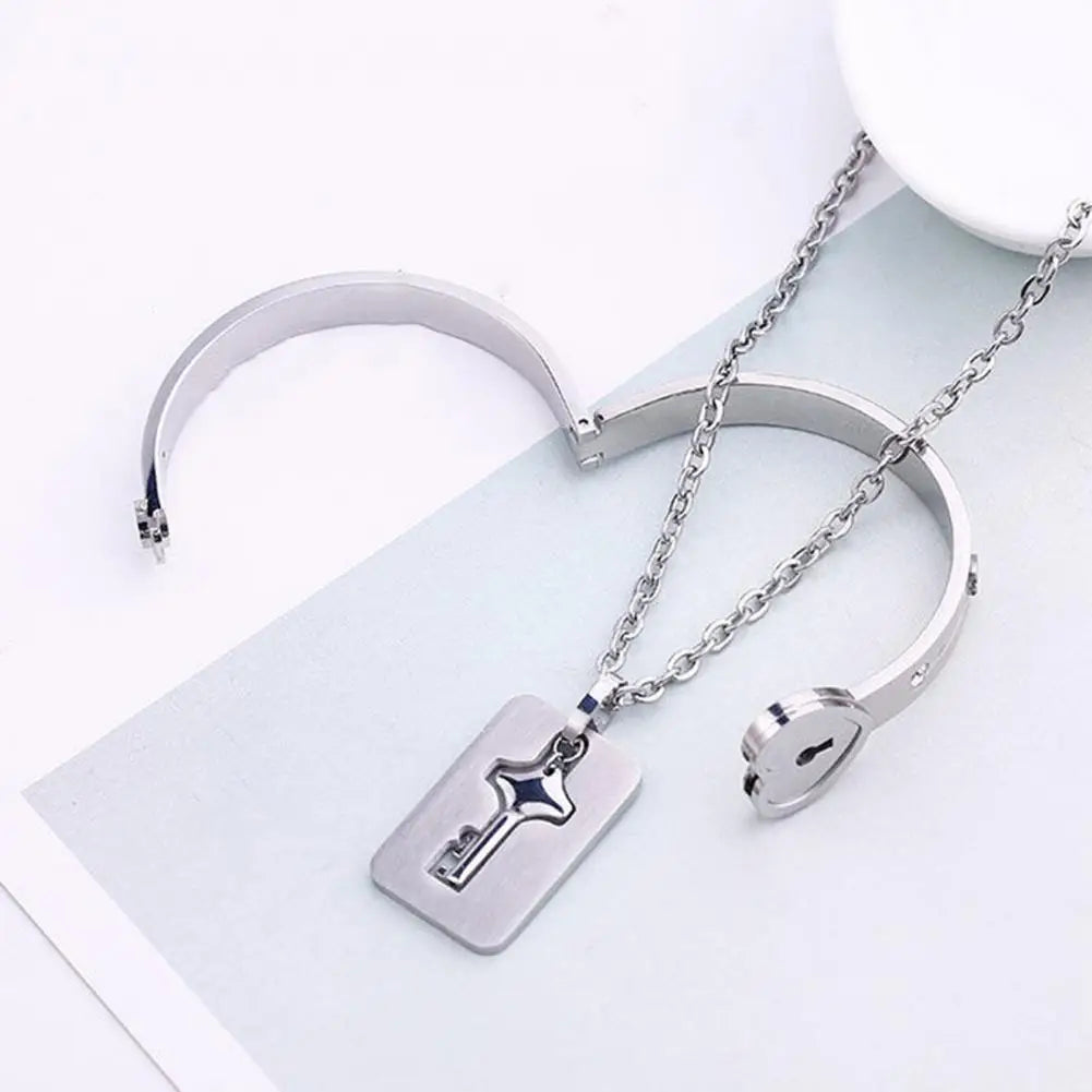 Set Coppia Concentric Lock – Bracciale & Choker in Titanio