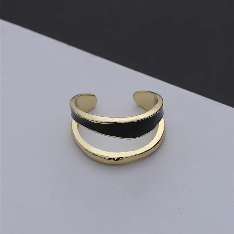 Anello di Coppia Cuore Moderno | Argento/Oro Light Luxury
