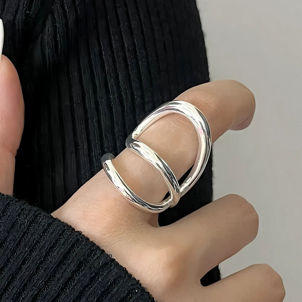 Anello in Argento 925 “Flower Lace” | Elegante, Regolabile, Idea Regalo Romantica