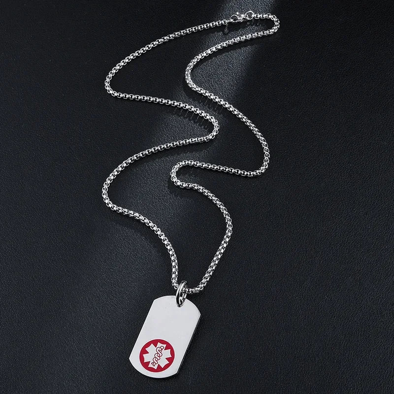 Collana Medical Alert ID • QR Code ICE Personalizzato • Acciaio | LoveDrop™ Italia