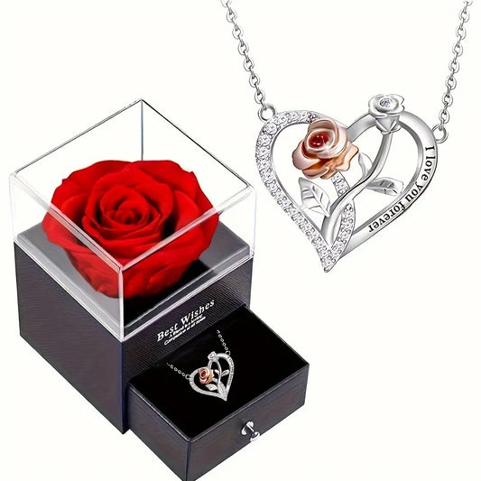 Collana “I Love You Forever” • Rose Gift Box • Romantica | LoveDrop™ Italia