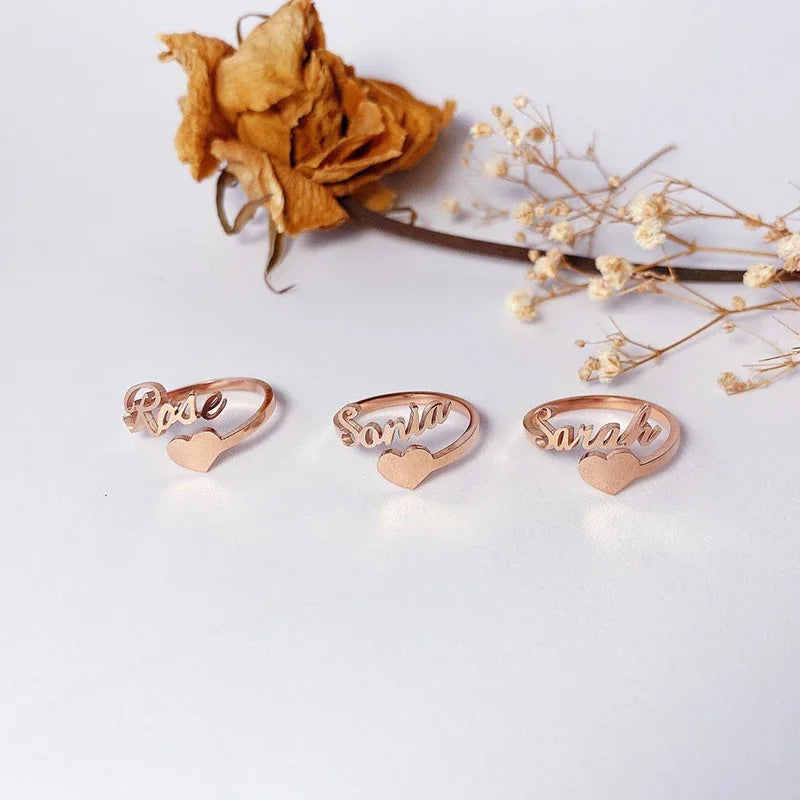 Anello Nome Personalizzato | Cuore & Promessa d’Amore