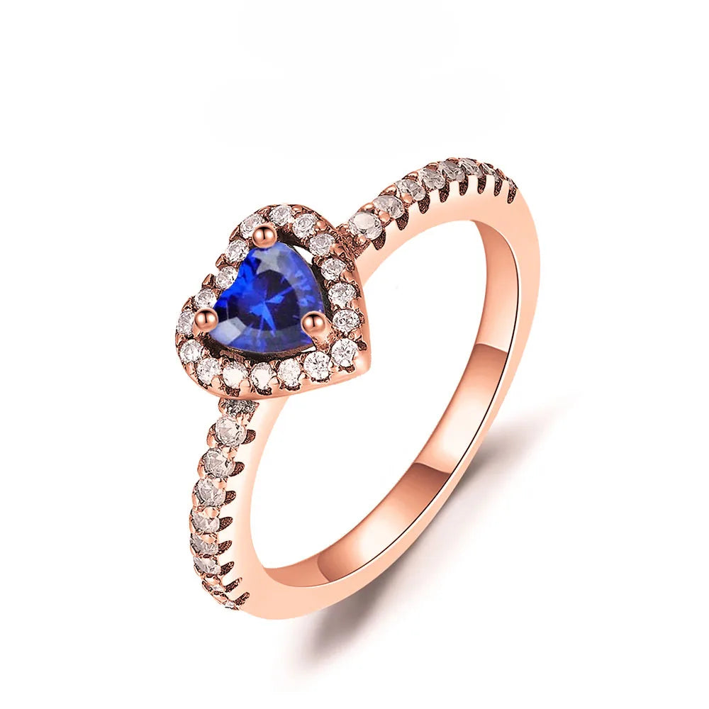 Anello di Coppia 925 Silver | Fiocco Rosa & Cuore Cristallo 2025