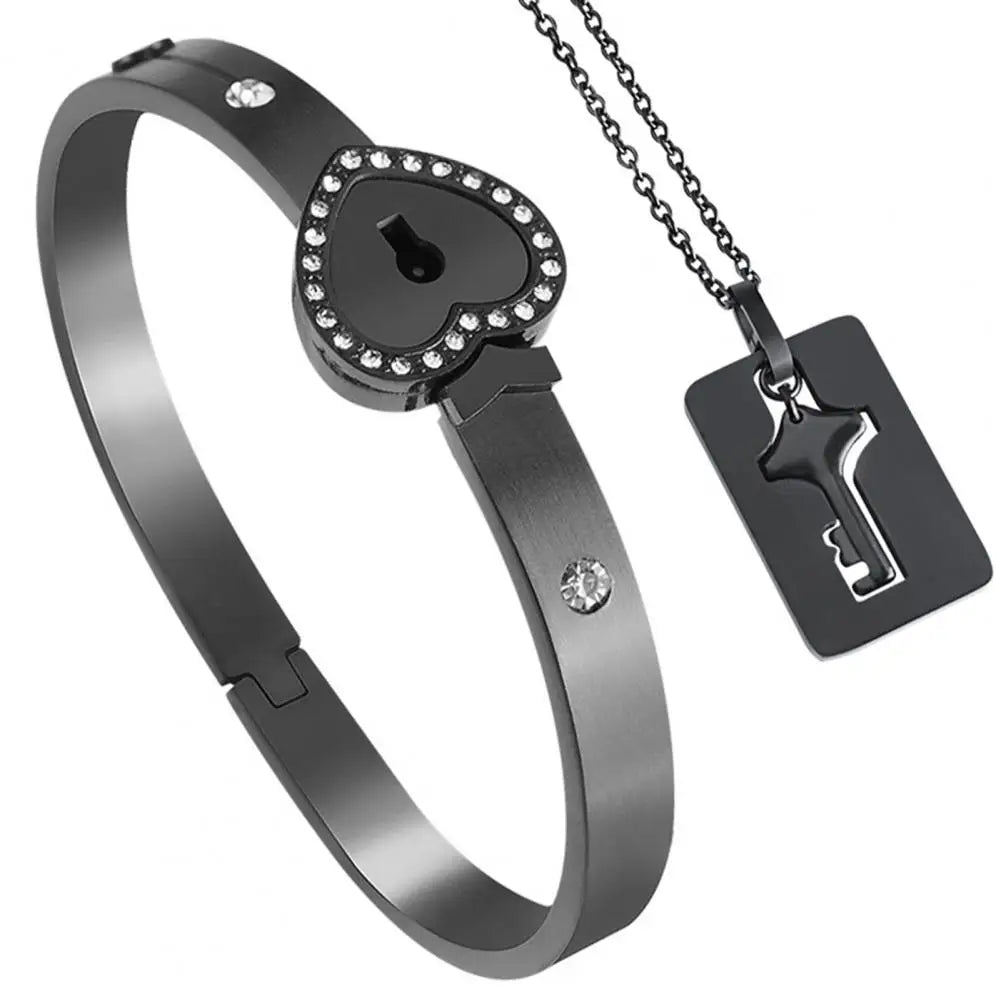 Set Coppia Concentric Lock – Bracciale & Choker in Titanio