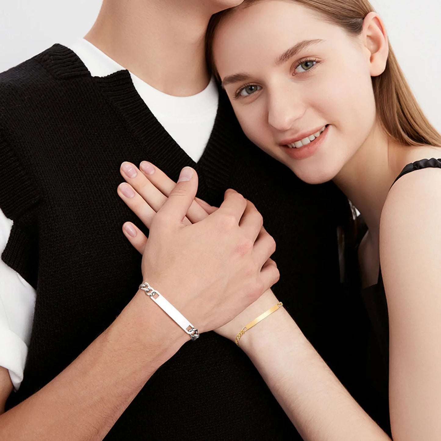 Bracciale Figaro in Acciaio – Incisione Personalizzata Gratuita