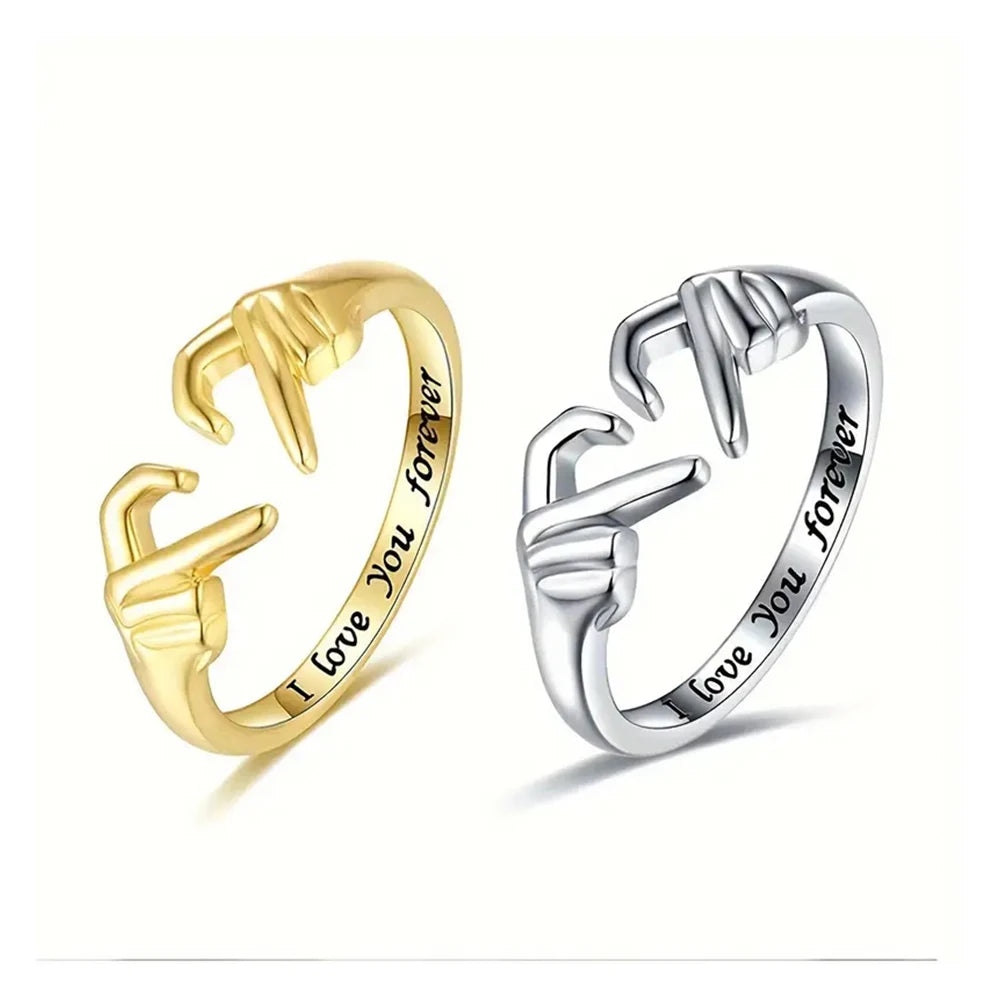 Anello di Coppia “I Love You Forever” | Gesto Romantico Aperto