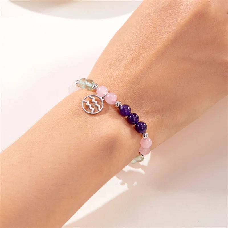 Bracciale Zodiaco con Perle – 12 Segni Disponibili