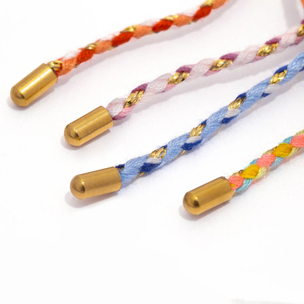 Bracciale Intrecciato Colorato – Cuore Regolabile per Coppie & Amicizia