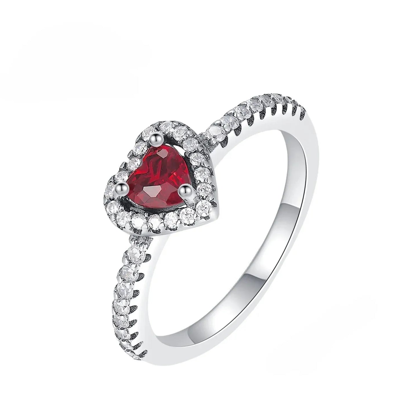 Anello di Coppia 925 Silver | Fiocco Rosa & Cuore Cristallo 2025