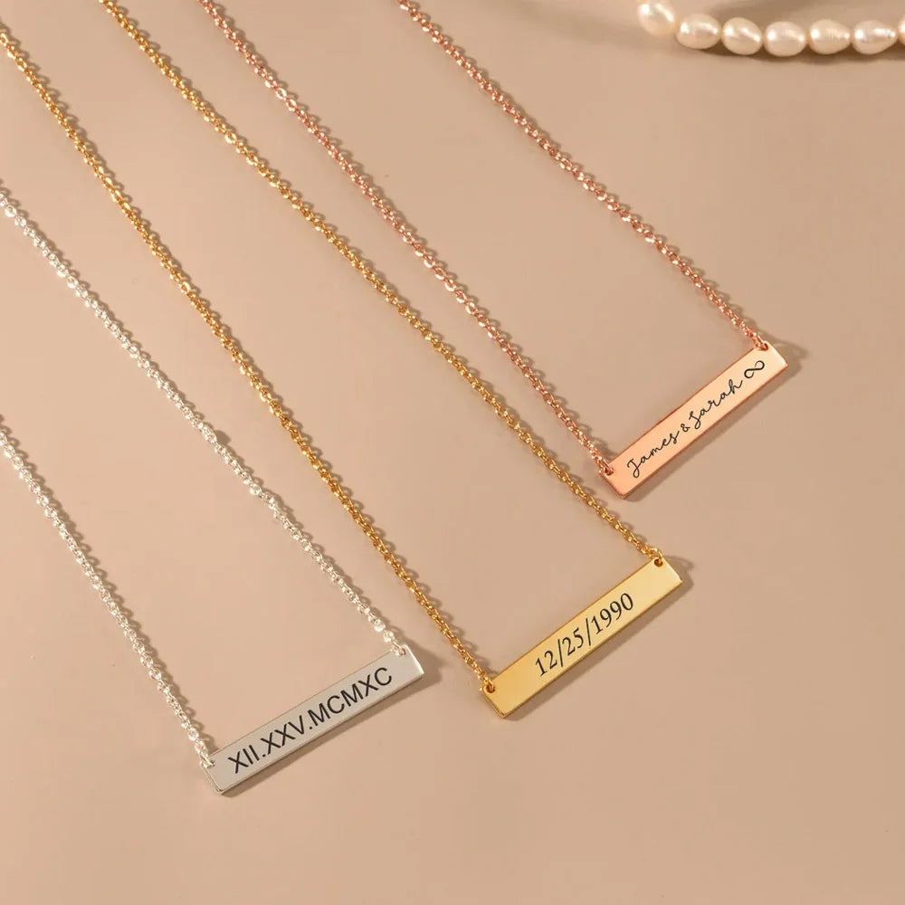 Collana Minimalista Personalizzata • Nome / Coordinate / Data • Acciaio Inossidabile | LoveDrop™ Italia