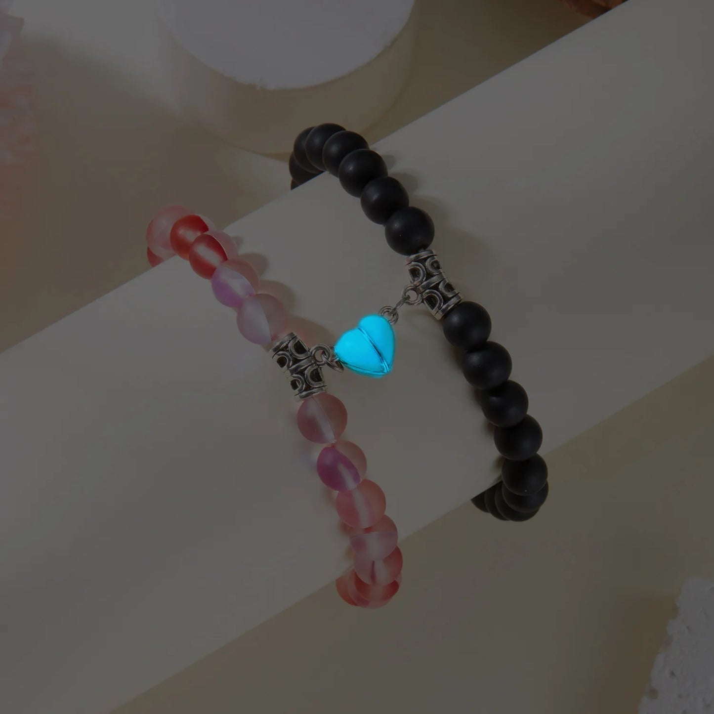 Bracciale di Coppia Magnetico Luminoso – Cuore che Brilla
