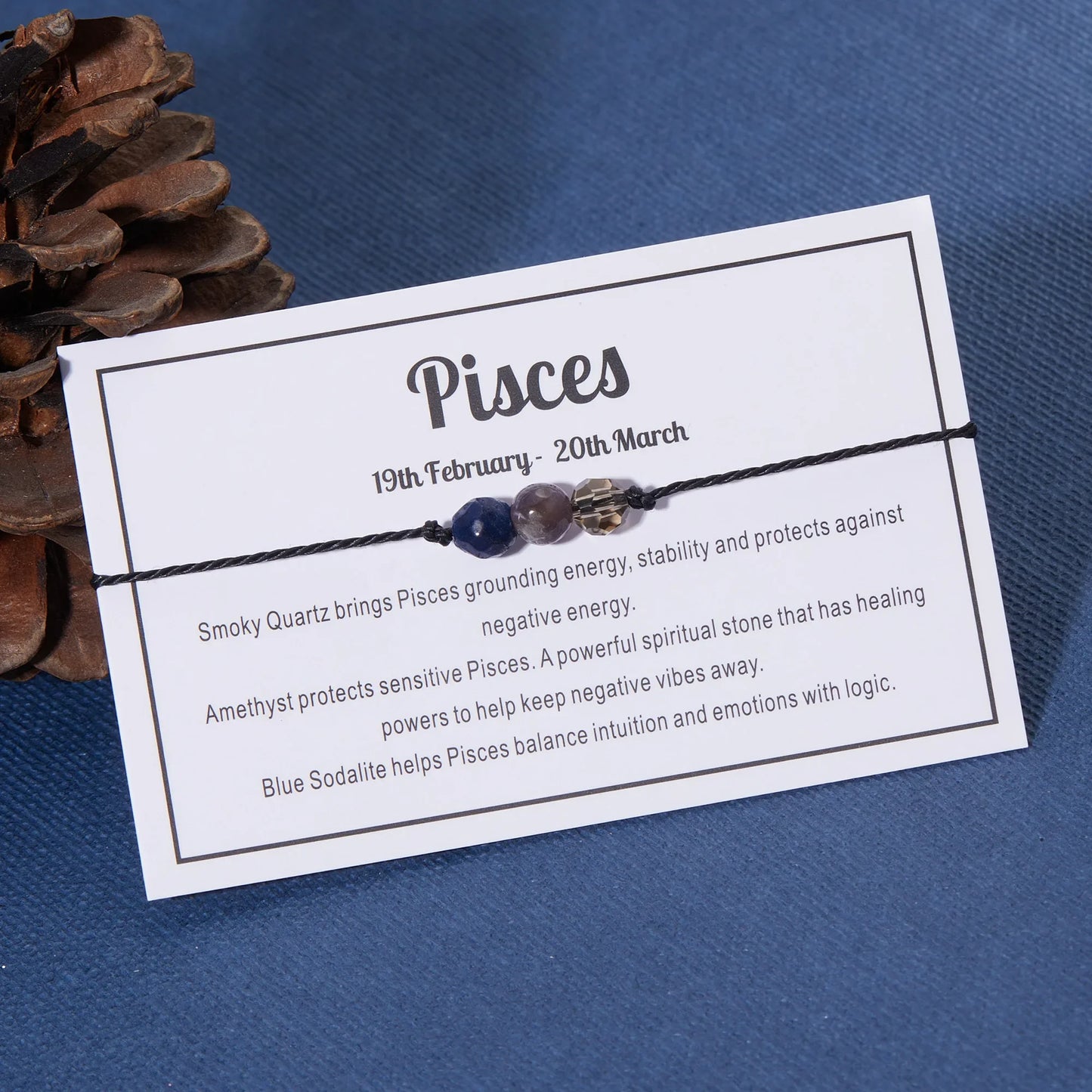 Bracciale Zodiaco in Pietra Naturale – 12 Costellazioni