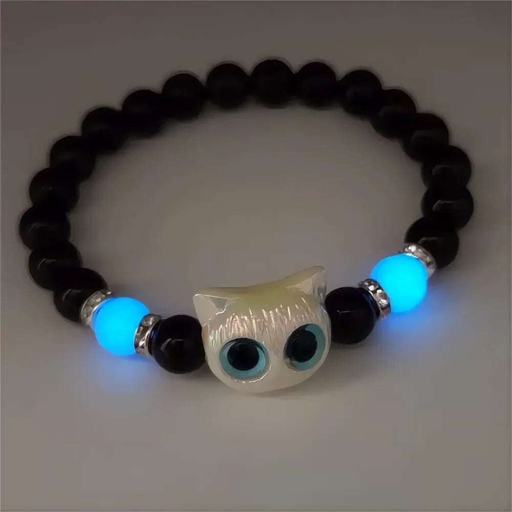 Bracciale di Coppia Luminosa – Gatto Nero & Bianco | Amore & Amicizia 2025
