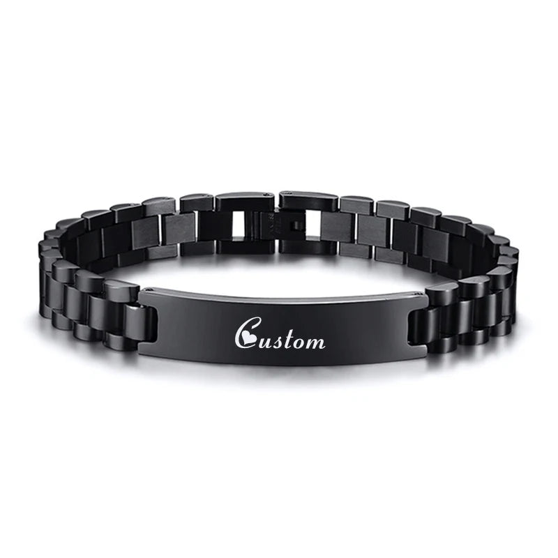 Bracciale Personalizzato Foto & Testo – Acciaio Inossidabile
