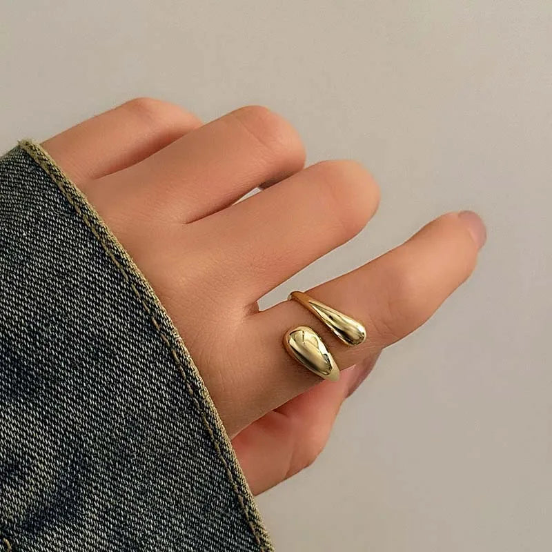 Anello di Coppia Geometrico Irregolare | Linea Oro Punk Chic