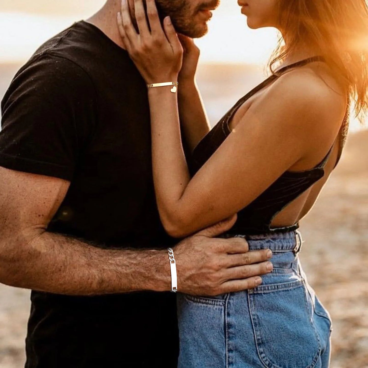 Bracciale Promessa d’Amore – Catena Figaro con Ciondolo Cuore