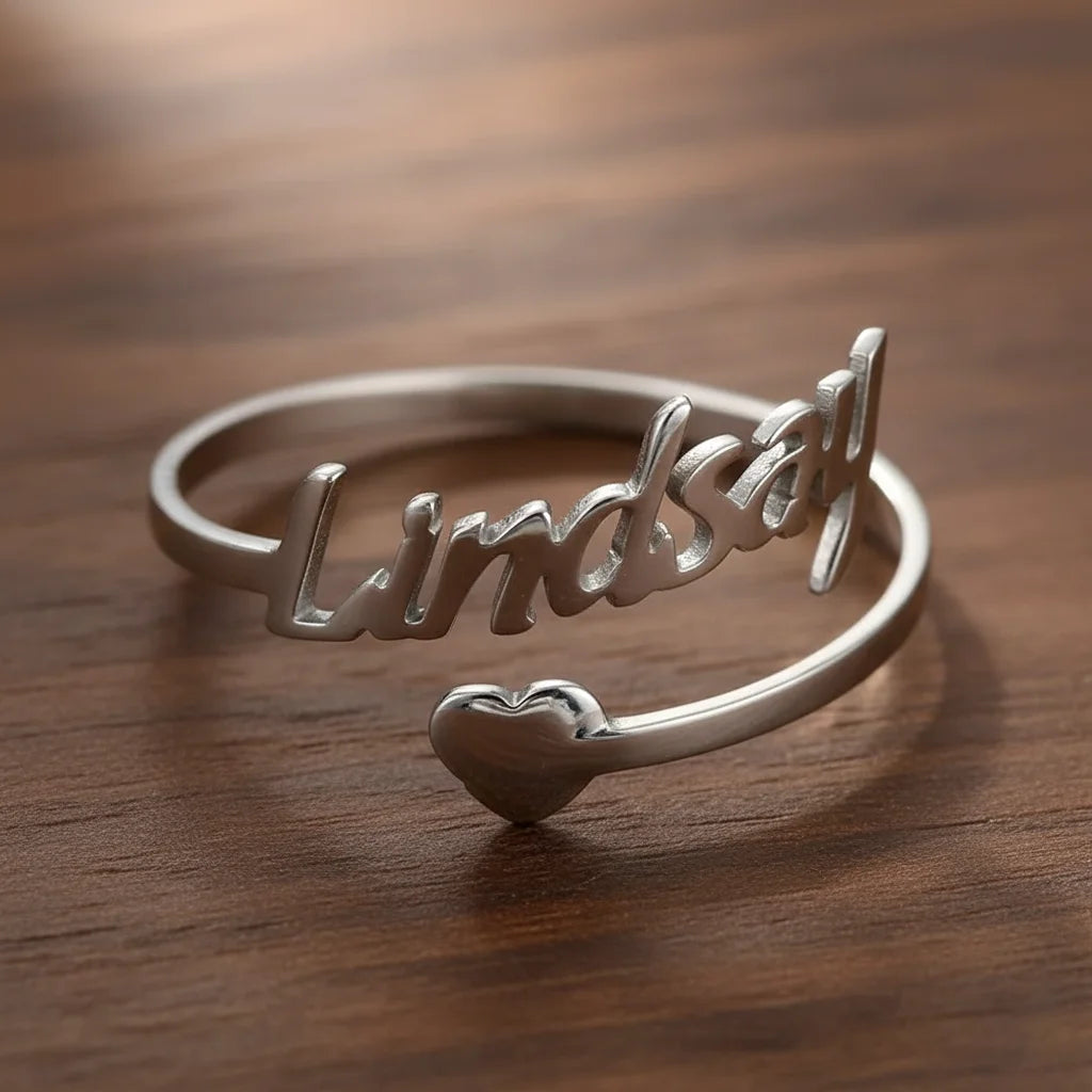 Anello Nome Personalizzato | Cuore Gold 18K & Coppia