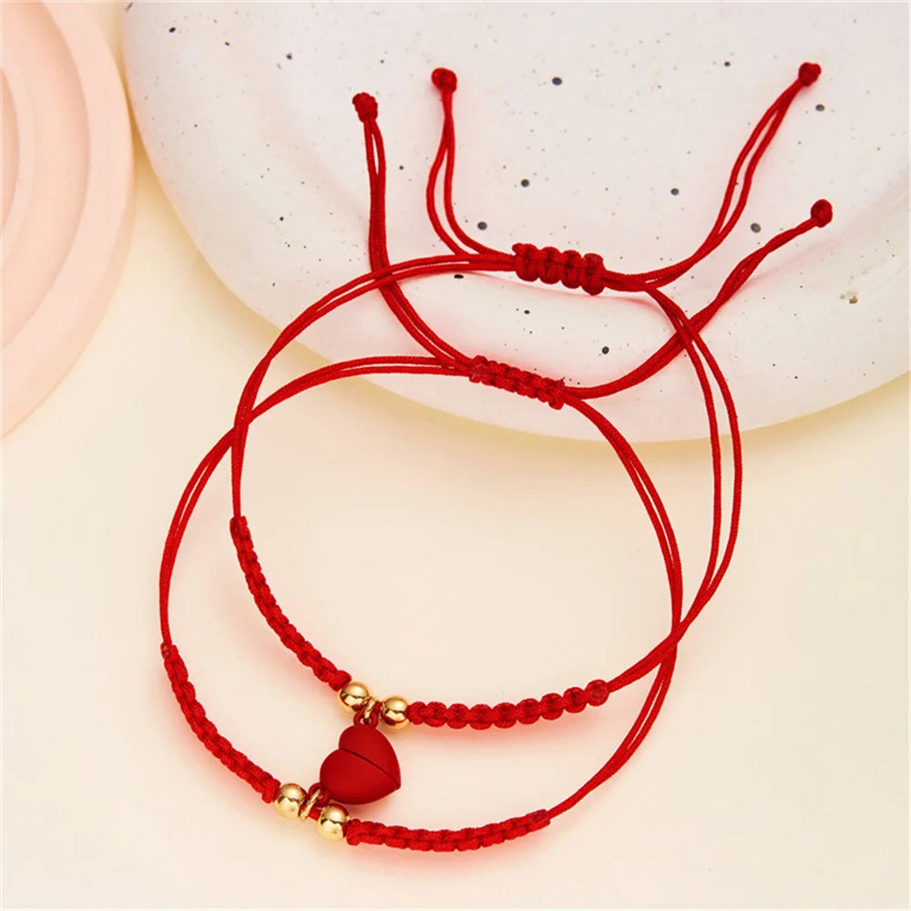 Bracciale di Coppia Magnetico – Cuore Intrecciato