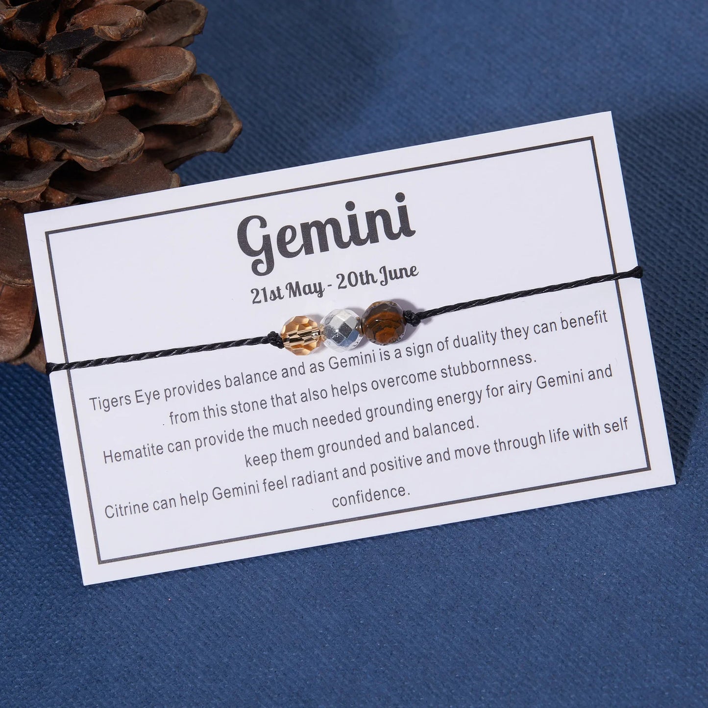 Bracciale Zodiaco in Pietra Naturale – 12 Costellazioni