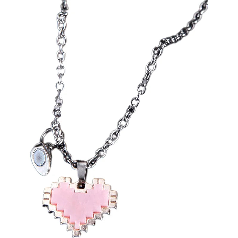 Collana Cuore Magnetico Mosaico | Ciondolo Amore Colorato – Coppia 2025