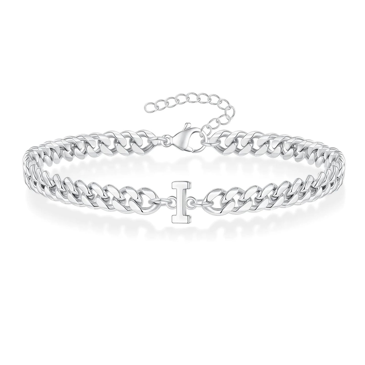 Bracciale Cuban Chain con Iniziale – Acciaio Inossidabile A-Z