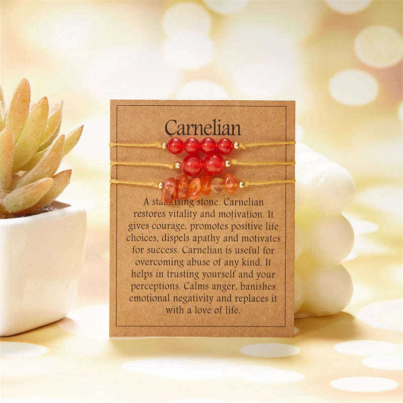 Bracciale Distanza Famiglia – Set 3 in Pietra Naturale