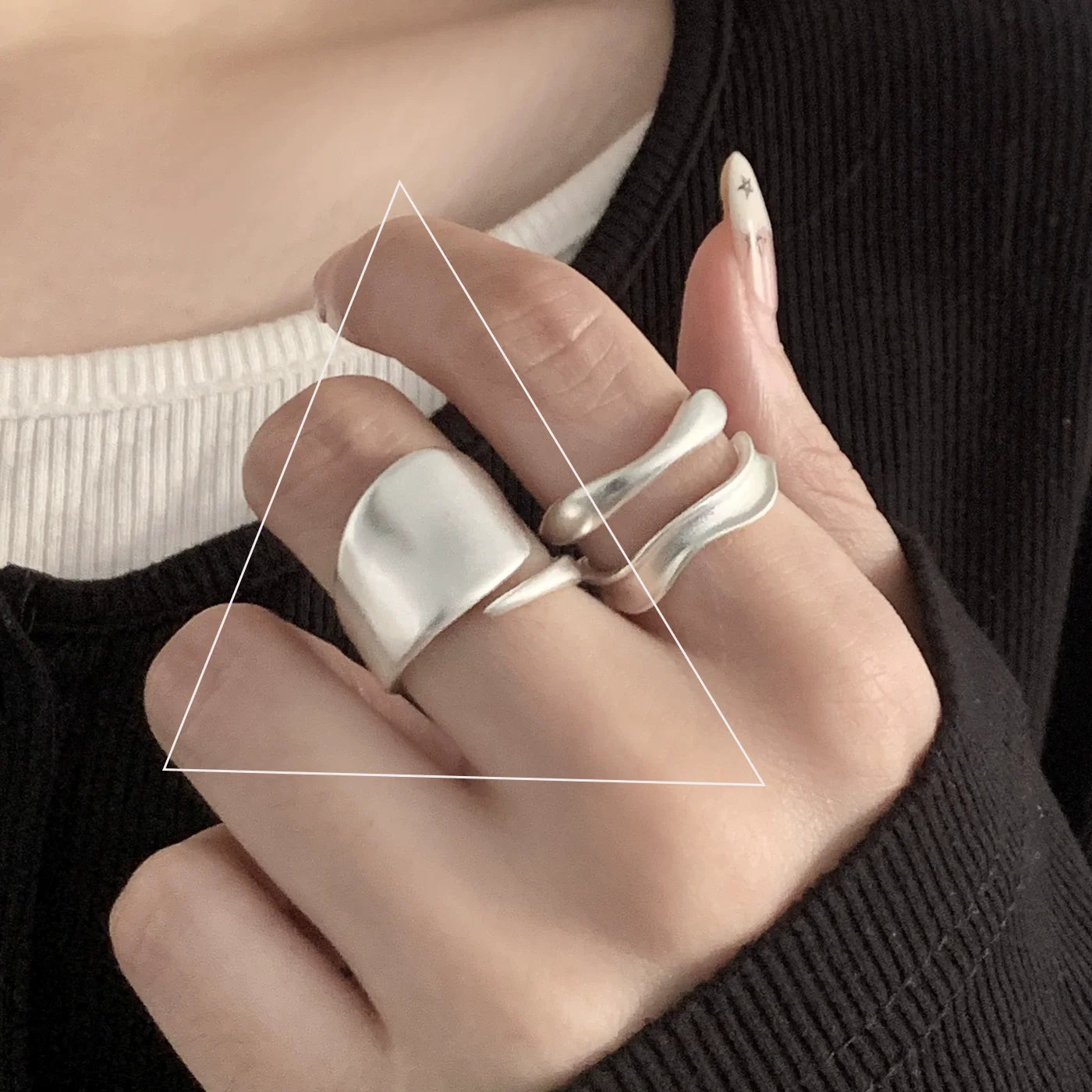 Anello in Argento 925 “Flower Lace” | Elegante, Regolabile, Idea Regalo Romantica