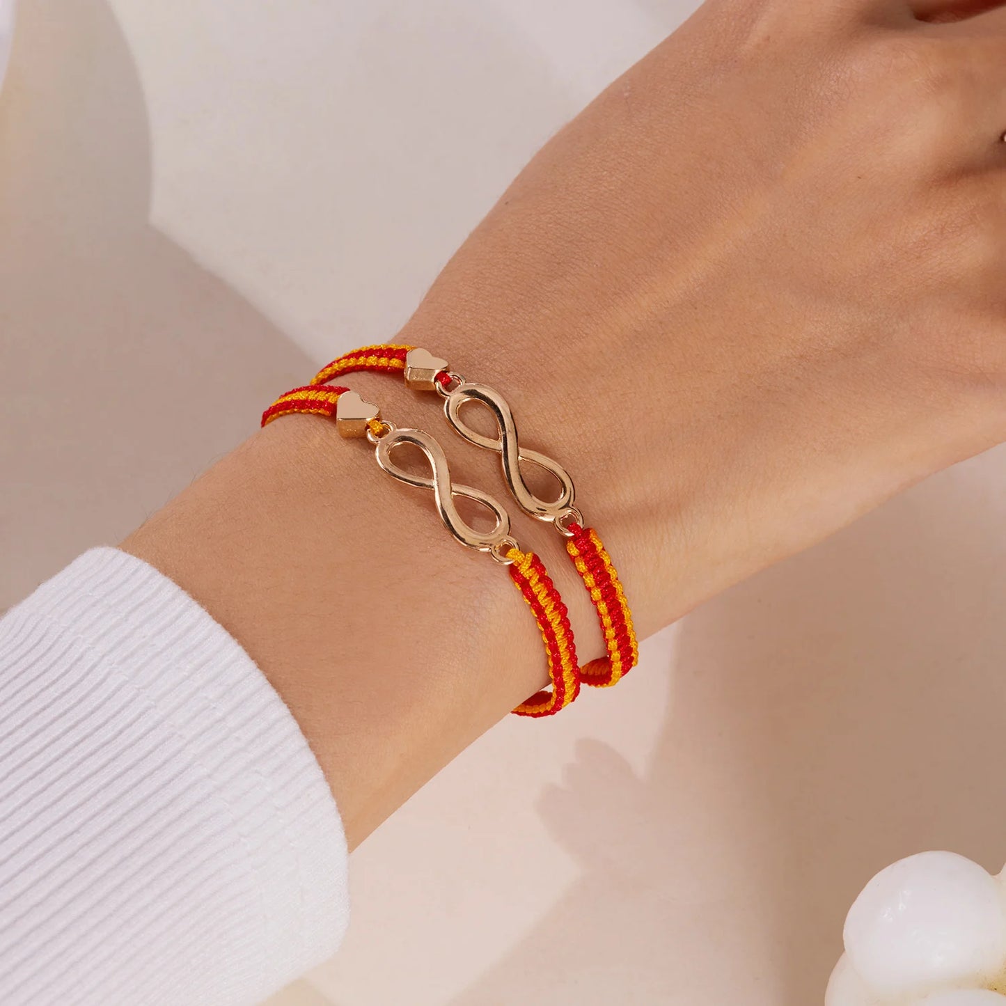 Bracciale Rosso Portafortuna – Simbolo Infinito Amore Handmade