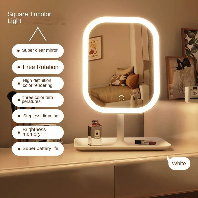 Specchio Vanity LED 3 Colori Touch | Design Moderno da Tavolo