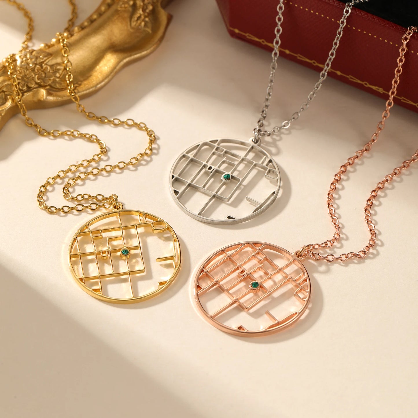 Collana Mappa del Primo Incontro • Coordinate GPS Personalizzate & Birthstone • Ricordo d’Amore | LoveDrop™ Italia