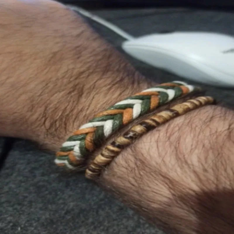 Set Bracciali Uomo 2 Pezzi – Occhio di Tigre & Lava Naturale