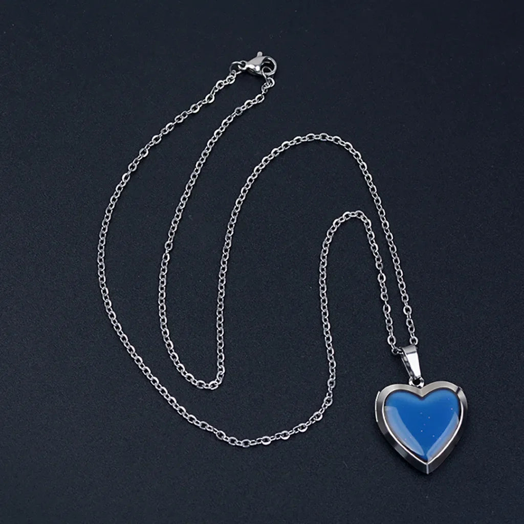 Collana Mood Locket Cuore • Termocromatica + Foto • Acciaio | LoveDrop™ Italia