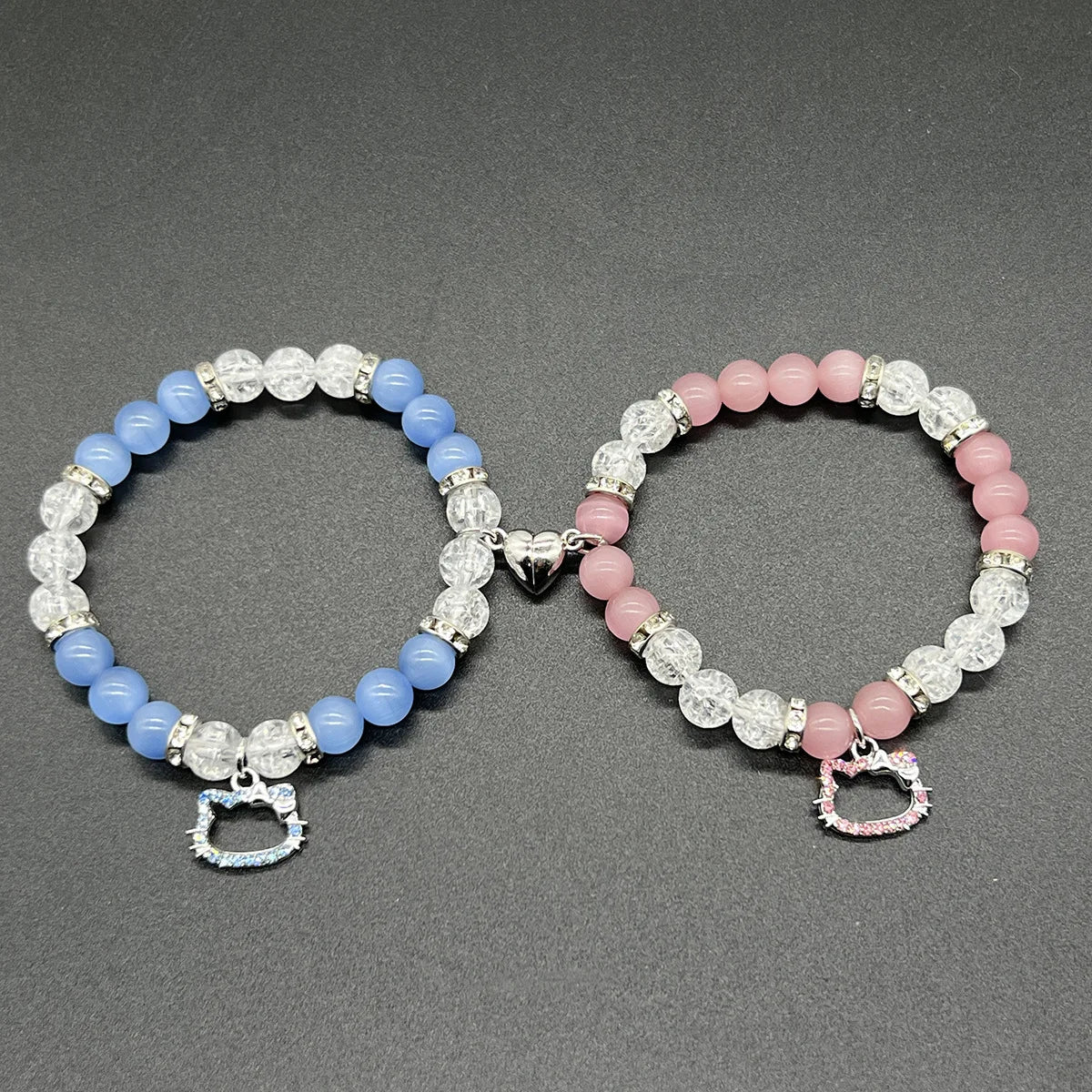 Braccialetti Amicizia Ragazza • Set Matching Gatto & Ragno • Stile Y2K • Idea Regalo Best Friends 2025