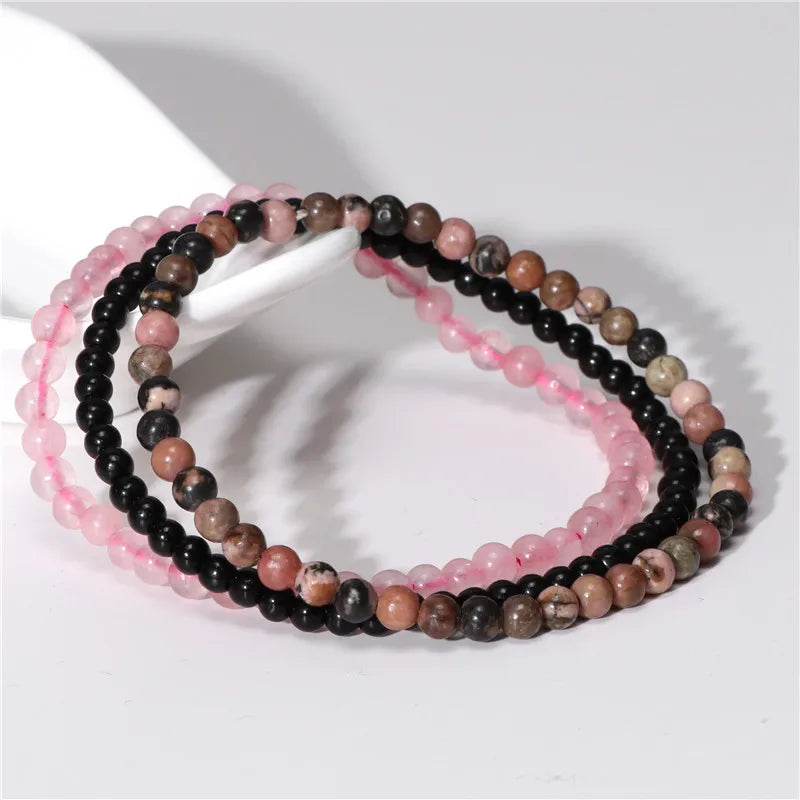 Bracciale di Coppia Distanza – Set 3 Pietre Naturali