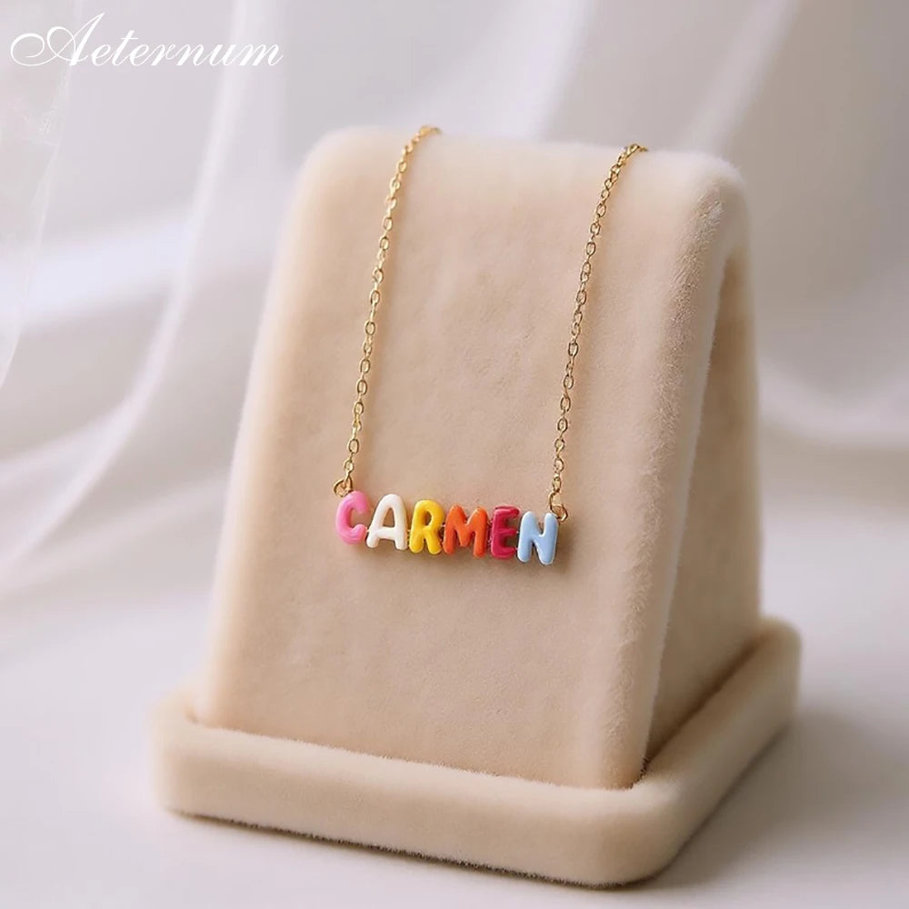Collana Personalizzata Nome Donna – Lettera Colorata Smalto | LoveDrop 2025