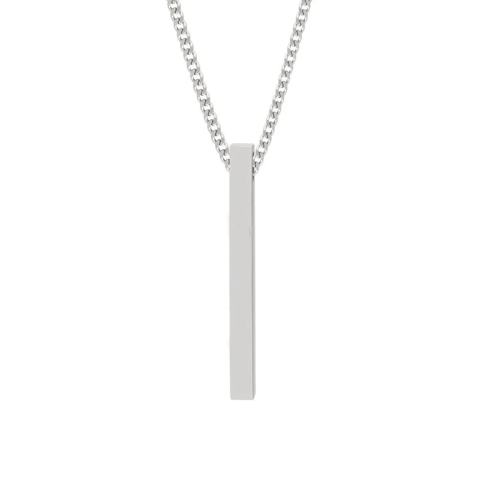 Collana Barra Personalizzata • Nome / Data / Coordinate Incise • Acciaio Inossidabile Unisex | LoveDrop™ Italia