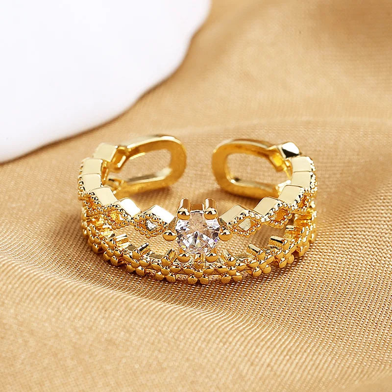 Anello in Argento 925 “Flower Lace” | Elegante, Regolabile, Idea Regalo Romantica