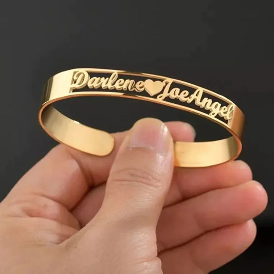Bracciale Personalizzato con Nome – Acciaio Inossidabile Oro