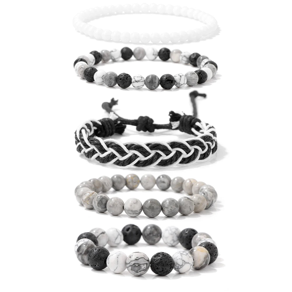 Set Bracciali Uomo – Pietra Vulcanica & Energy Protection