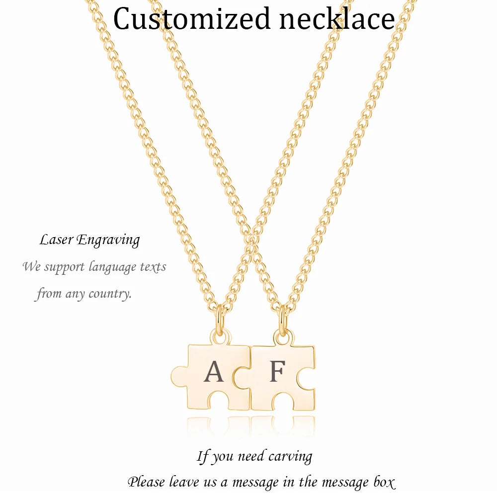 Set Coppia Building Block • Collane Puzzle Carved • Unisex | LoveDrop™ Italia