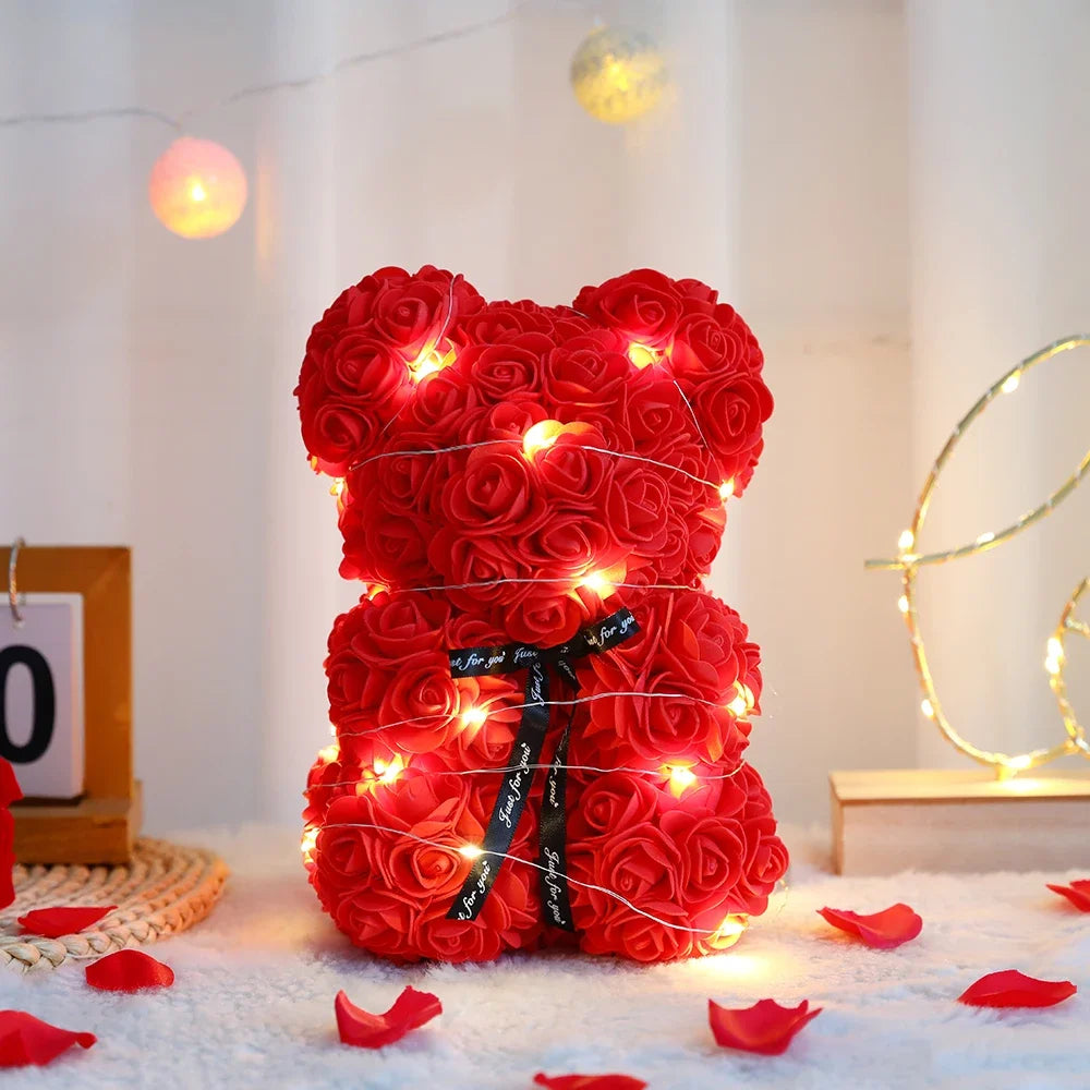 Orsetto Rose 25cm con Scatola – Regalo Romantico San Valentino 2026