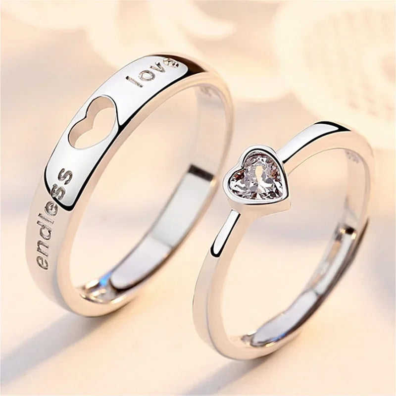 Set Anelli Cuore Zircone | Forever Endless Love