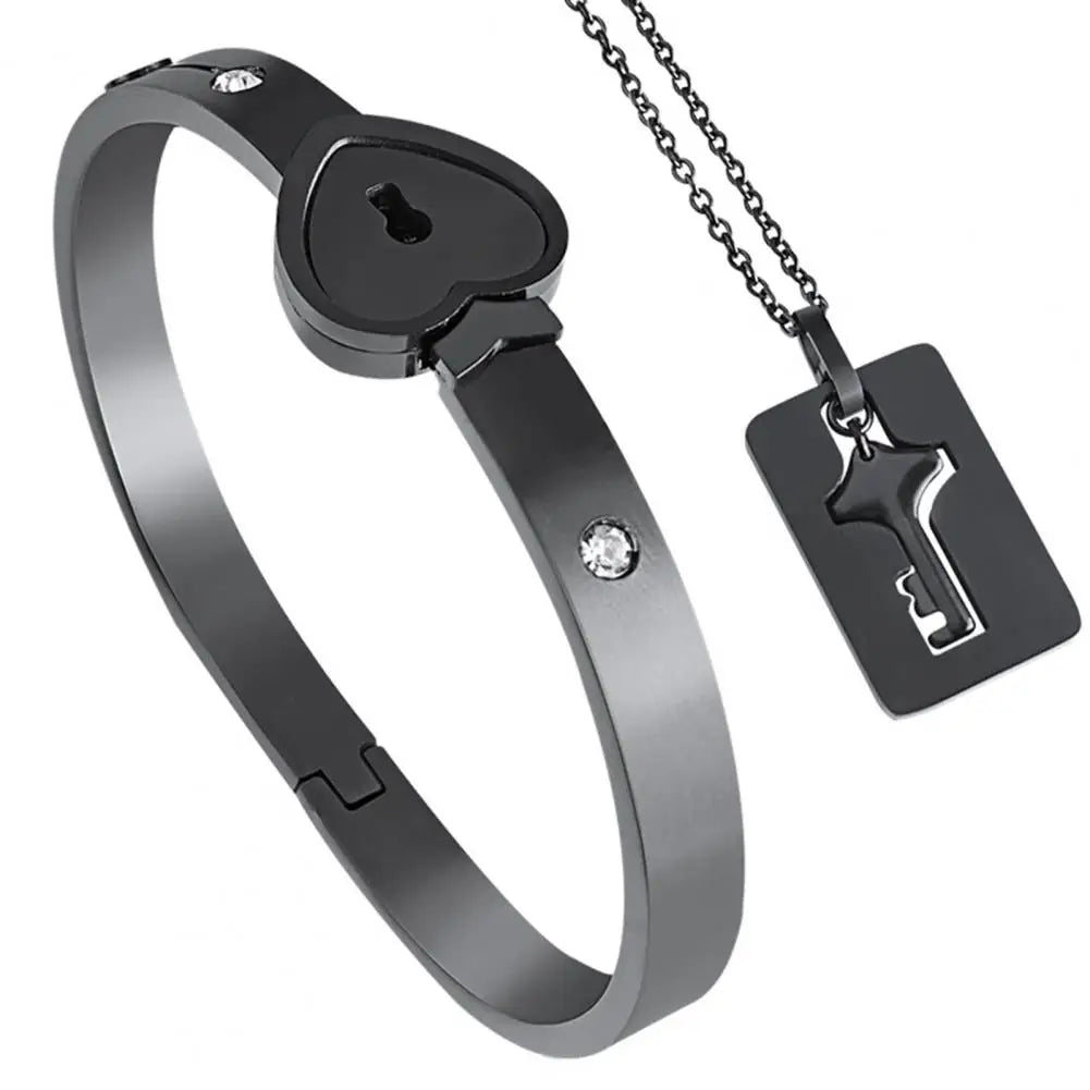 Set Coppia Concentric Lock – Bracciale & Choker in Titanio