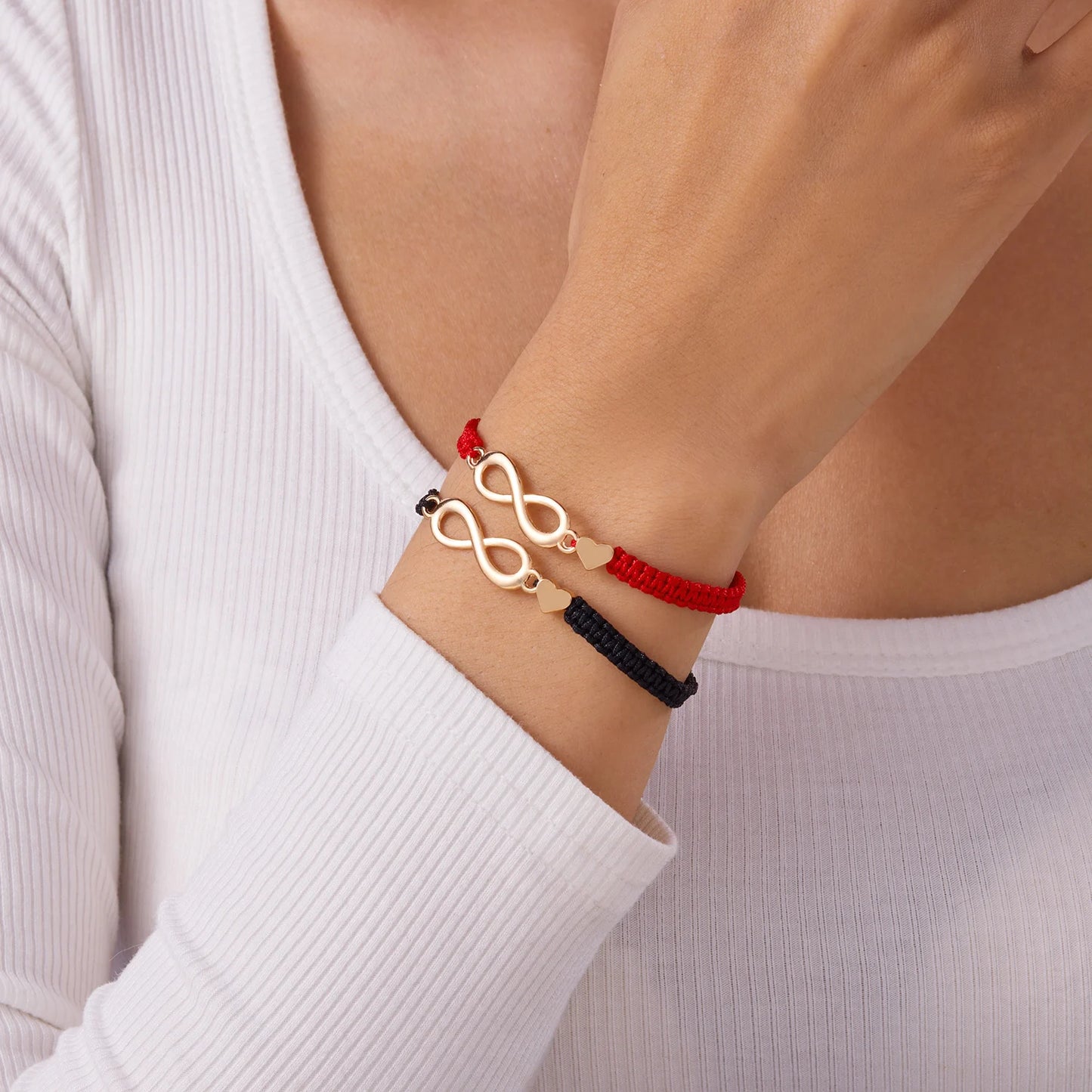 Bracciale Rosso Portafortuna – Simbolo Infinito Amore Handmade