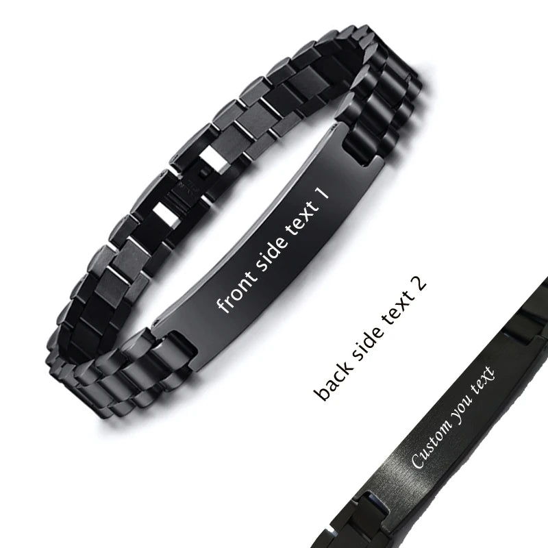 Bracciale Personalizzato Foto & Testo – Acciaio Inossidabile