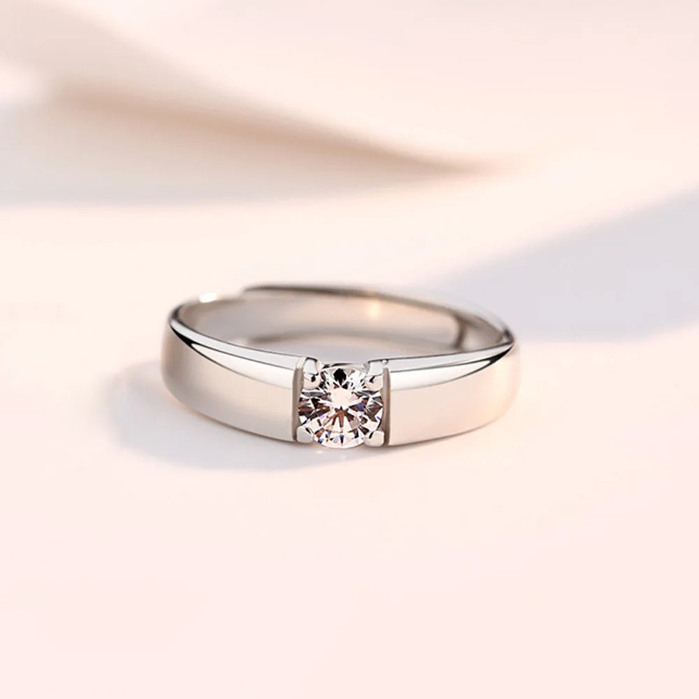 Anello di Coppia Zircone Luxury | Regolabile Elegante 2025