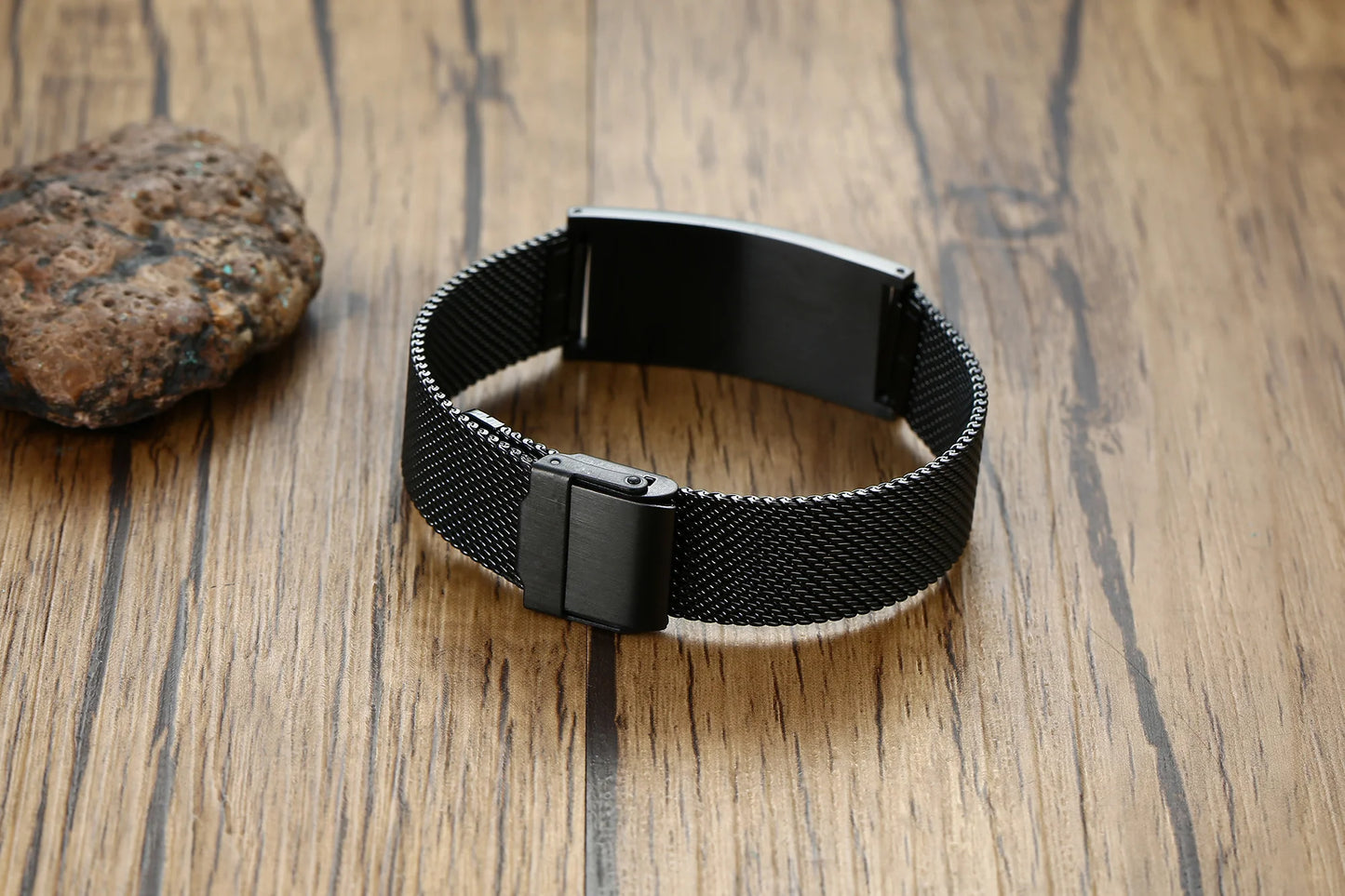 Bracciale Personalizzato – Mesh in Acciaio Regolabile